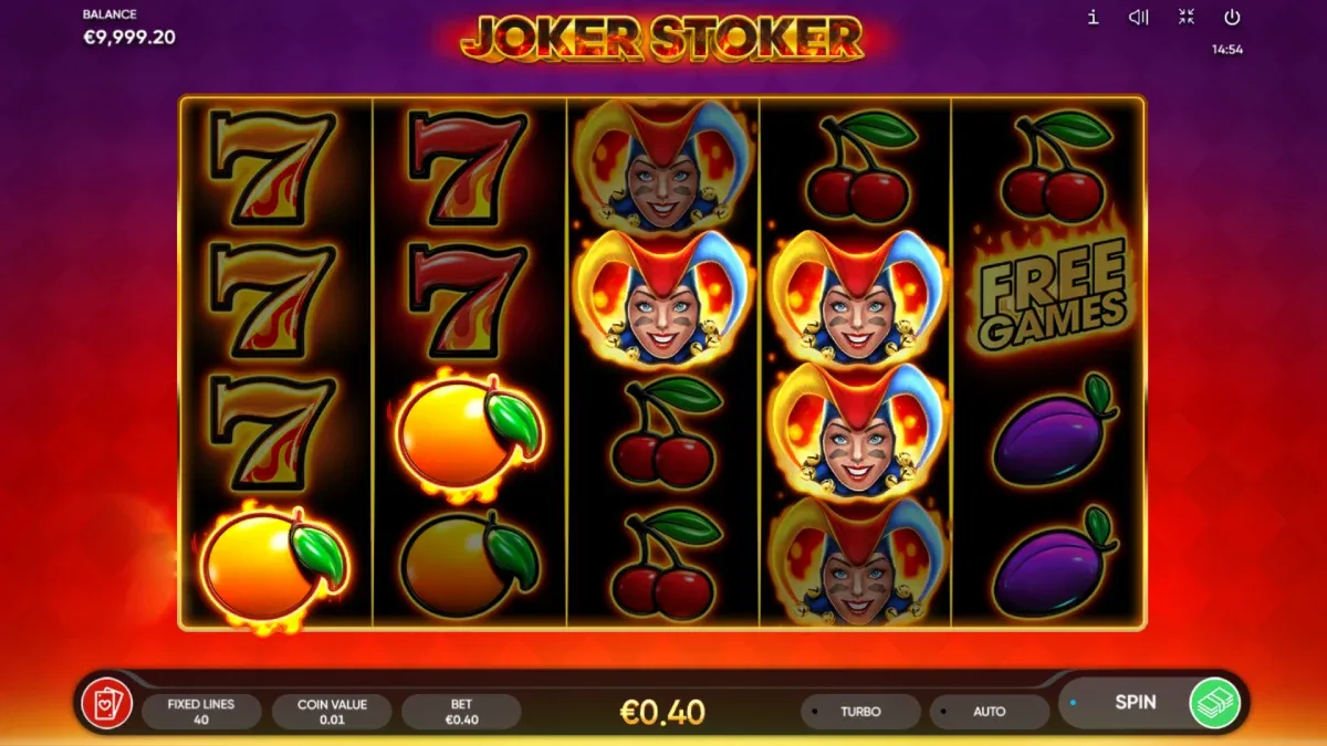 Zrzut ekranu automatu Joker Stoker od Endorphina